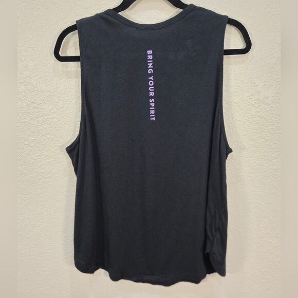 Peloton Womens Black Muscle Tank Top with Purple Logo Size XXL - Picture 3 of 7